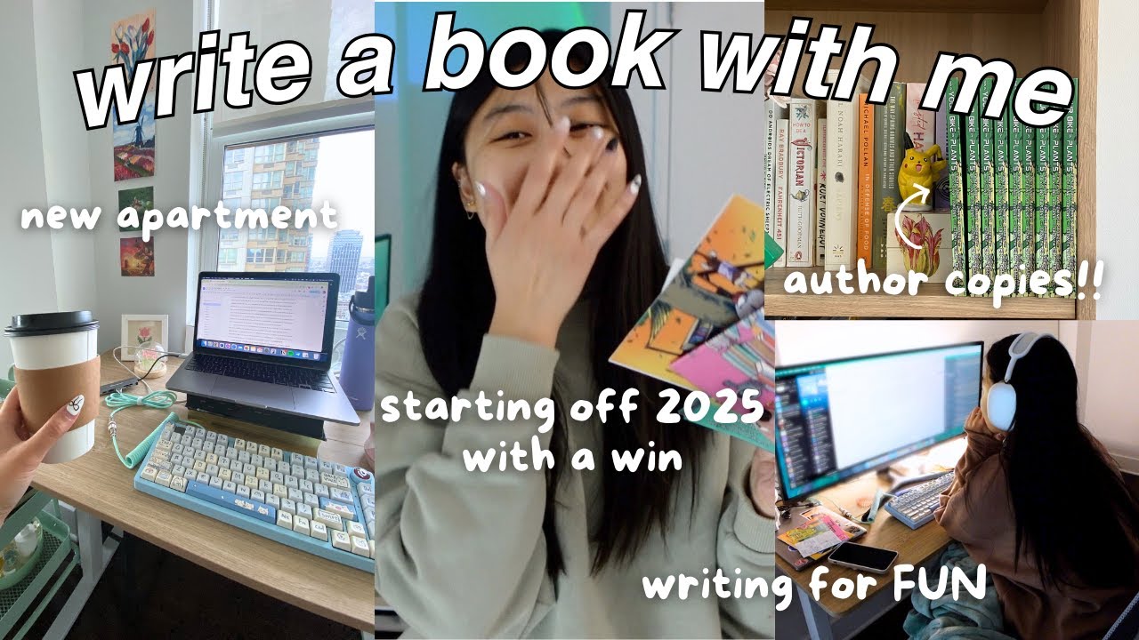 my first WRITING VLOG of 2025! 📖🥂 back into writing after a *very* long break & new writing space!