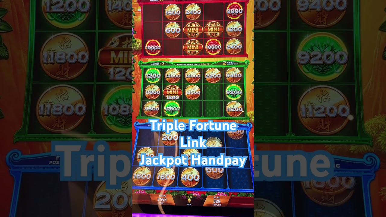 JACKPOT HANDPAY-I got the triple pop on Triple Fortune Link! #shorts