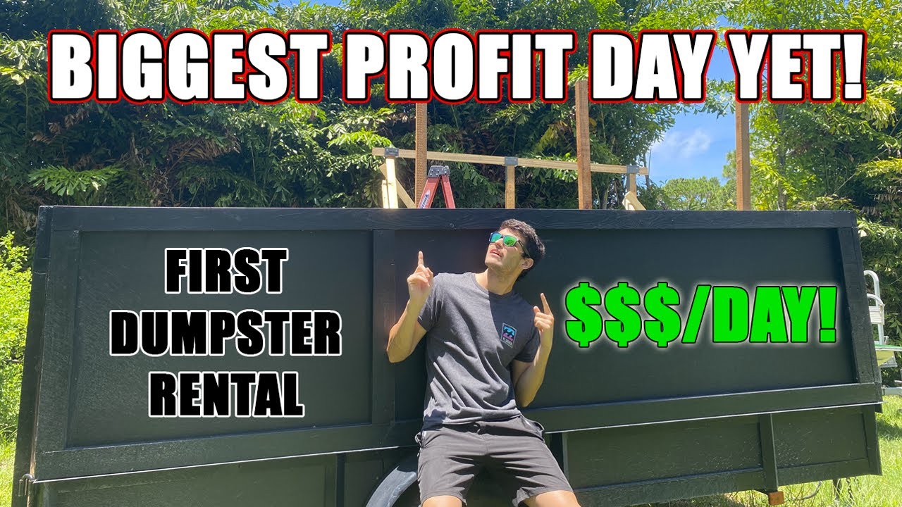 Biggest Profit Day Yet! - Got My First Dumpster Rental - Junk Removal Vlog