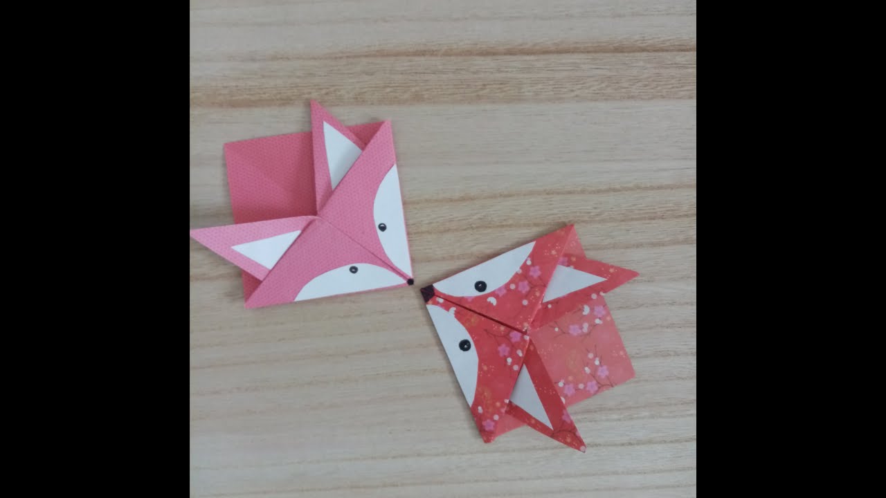 Origami : Marque page renard