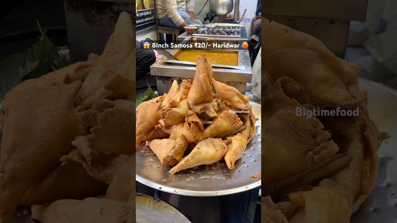😱 8Inch Samosa ₹20/- Haridwar 🥵 #shorts #viralvideo #trending #youtubeshorts #shortvideo #short
