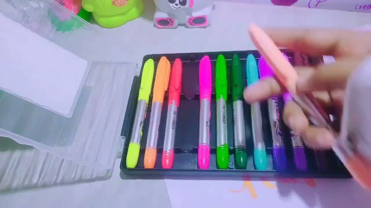 Flair creative brush pen Unboxing+ Review|Srimathi's creativity #youtube