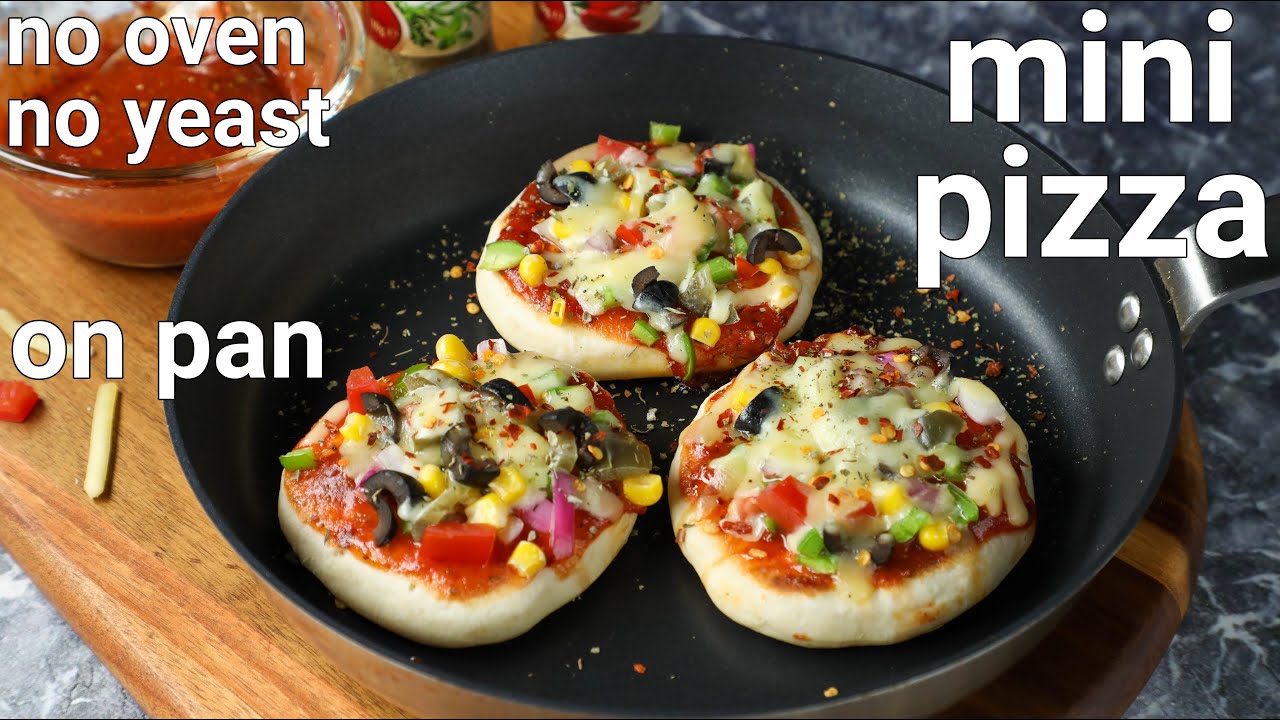 mini pizza recipe on tawa with instant homemade pizza sauce | pizza mini recipe with pizza sauce