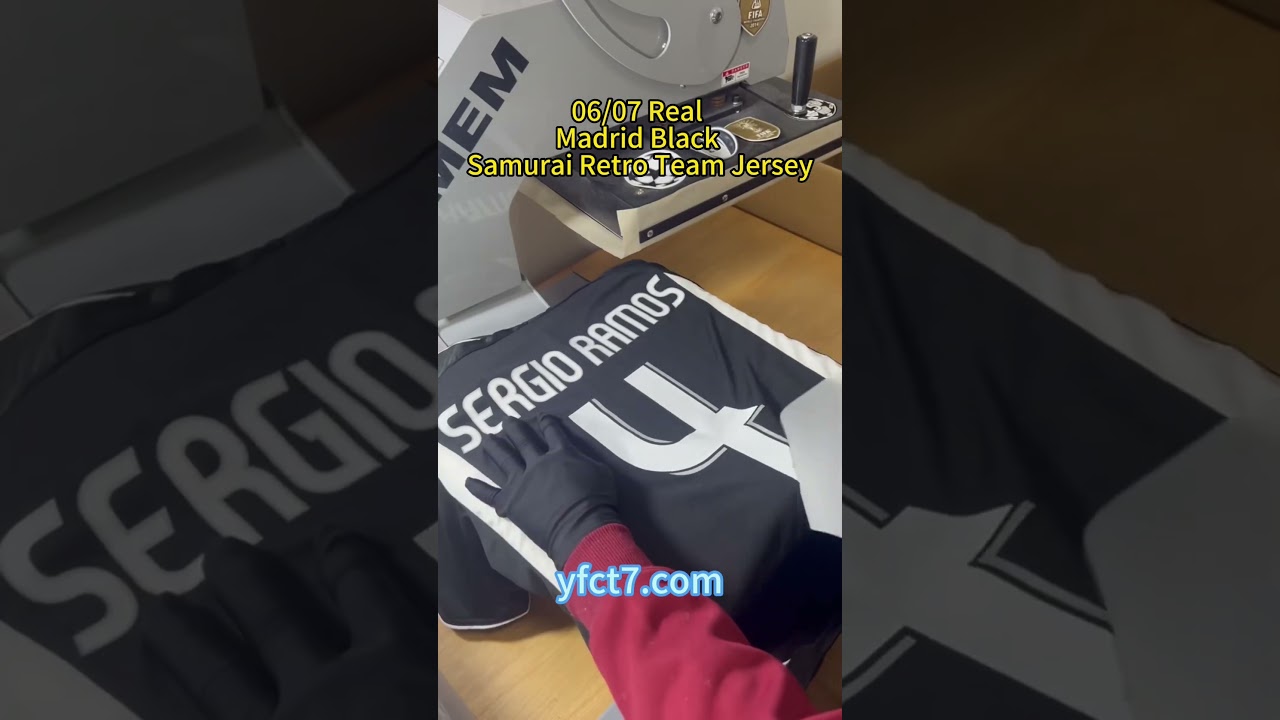 Real Madrid's 06/07 season retro black knight jersey 