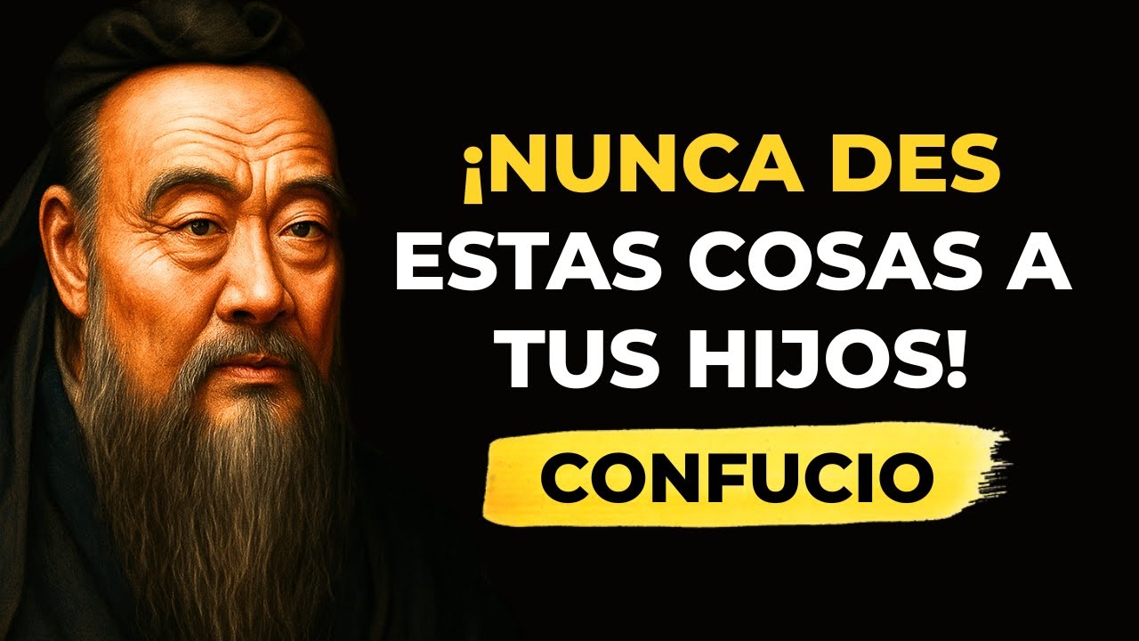Cuando te jubiles, ¡nunca des estas cosas a tus hijos! Confucio