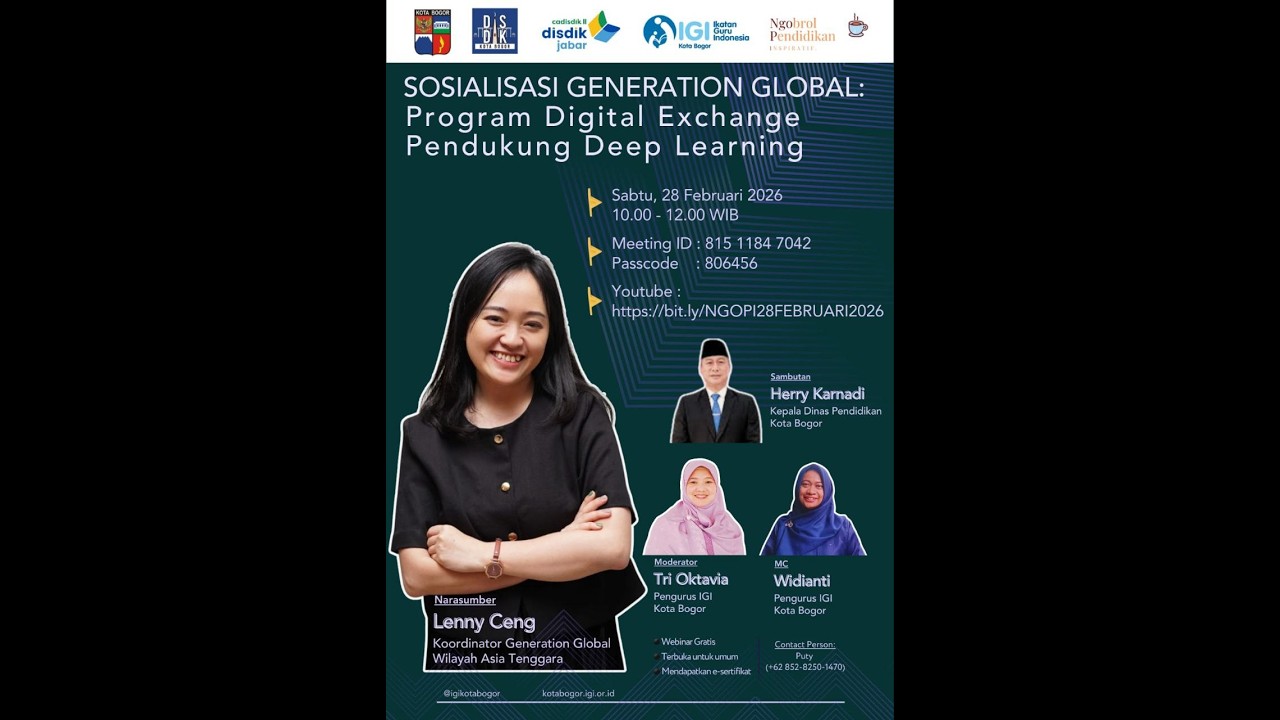 SOSIALISASI GENERATION GLOBAL: Program Digital Exchange Pendukung Deep Learning