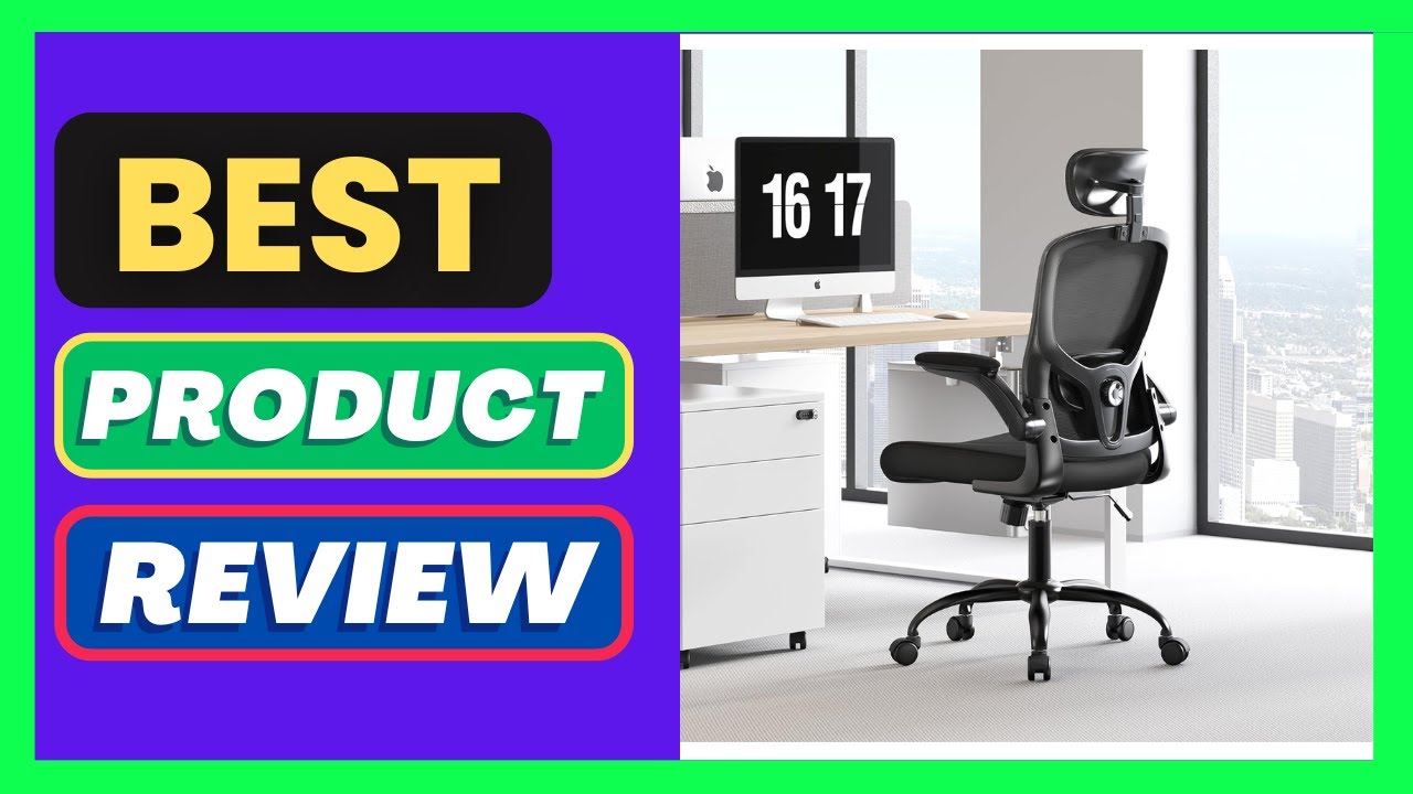 Ergonomic Office Chair - Adjustable Lumbar Support and Headrest, High