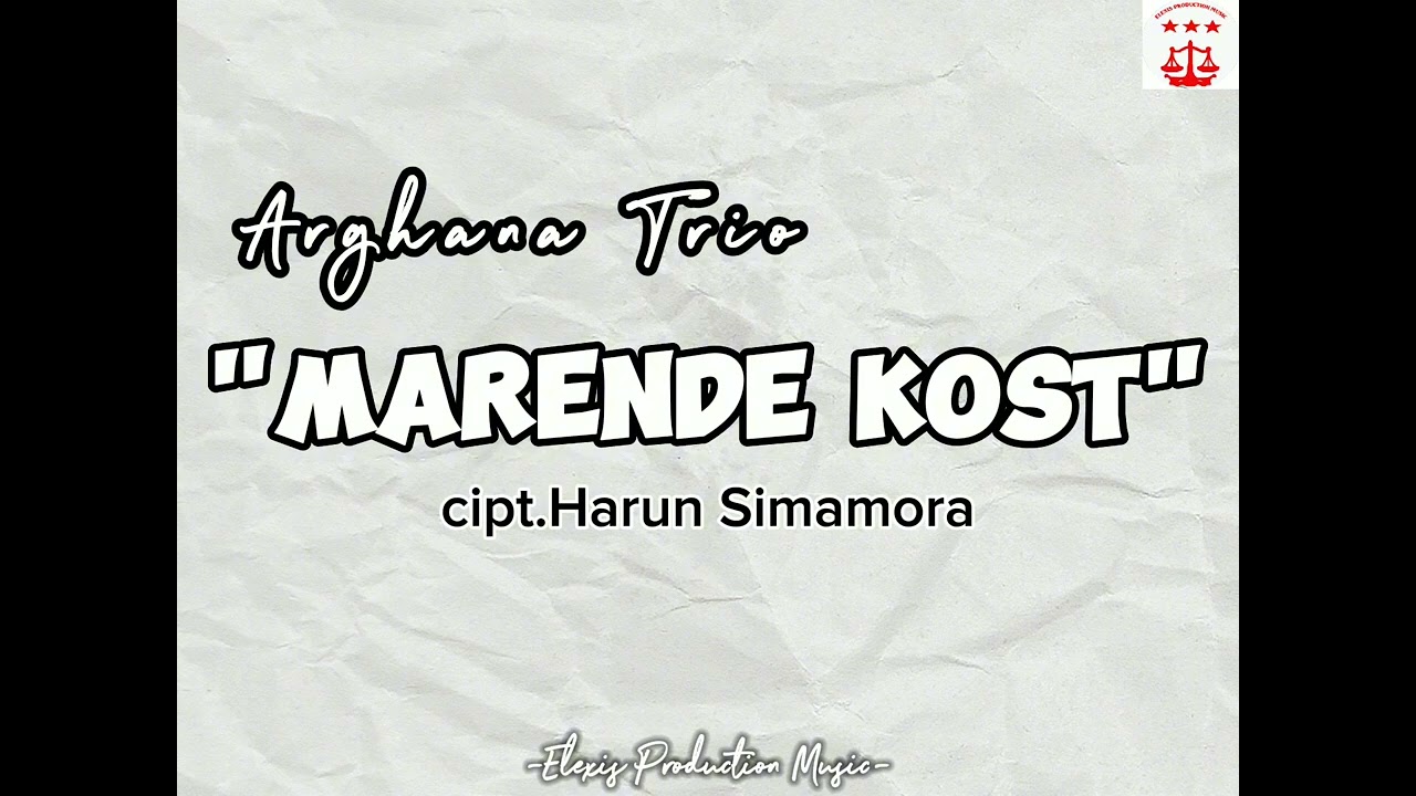 Marende Kost - Arghana Trio - Video Lirik Official ||Lagu Batak||