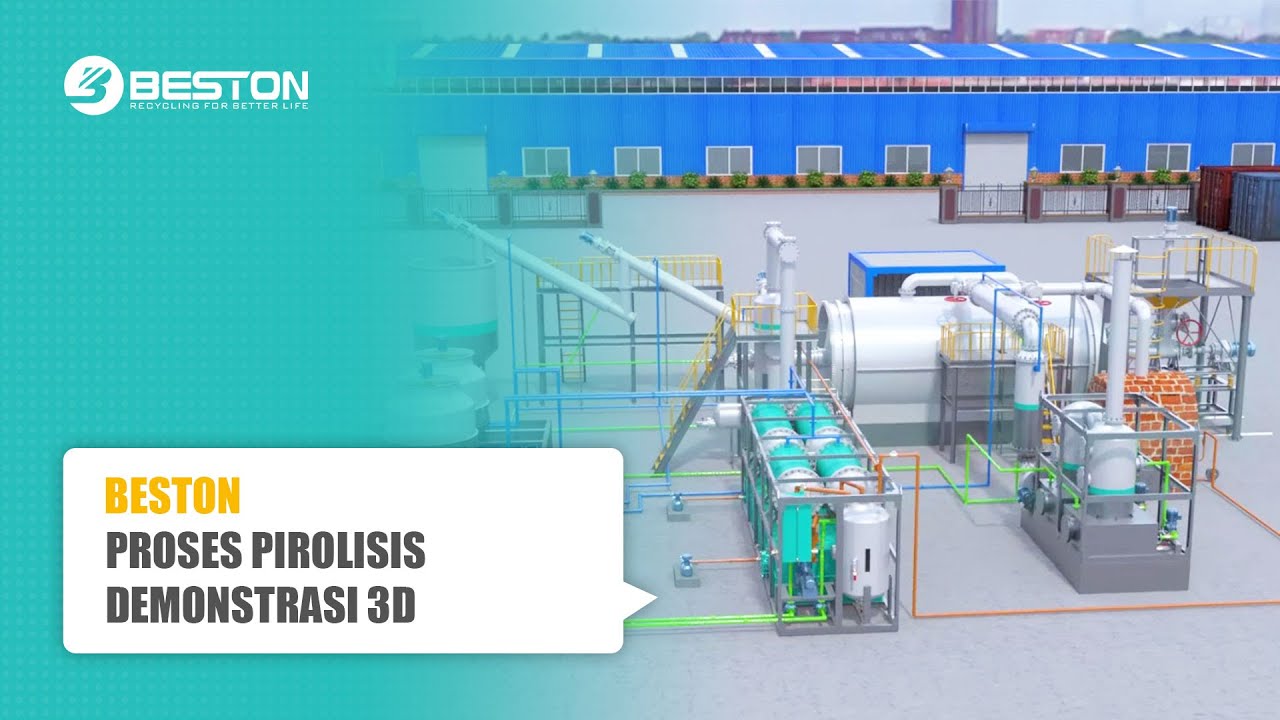 Demonstrasi Pabrik Pirolisis BLL-16 Beston- Proses Pirolisis 3D Rinci Dengan Subtitle