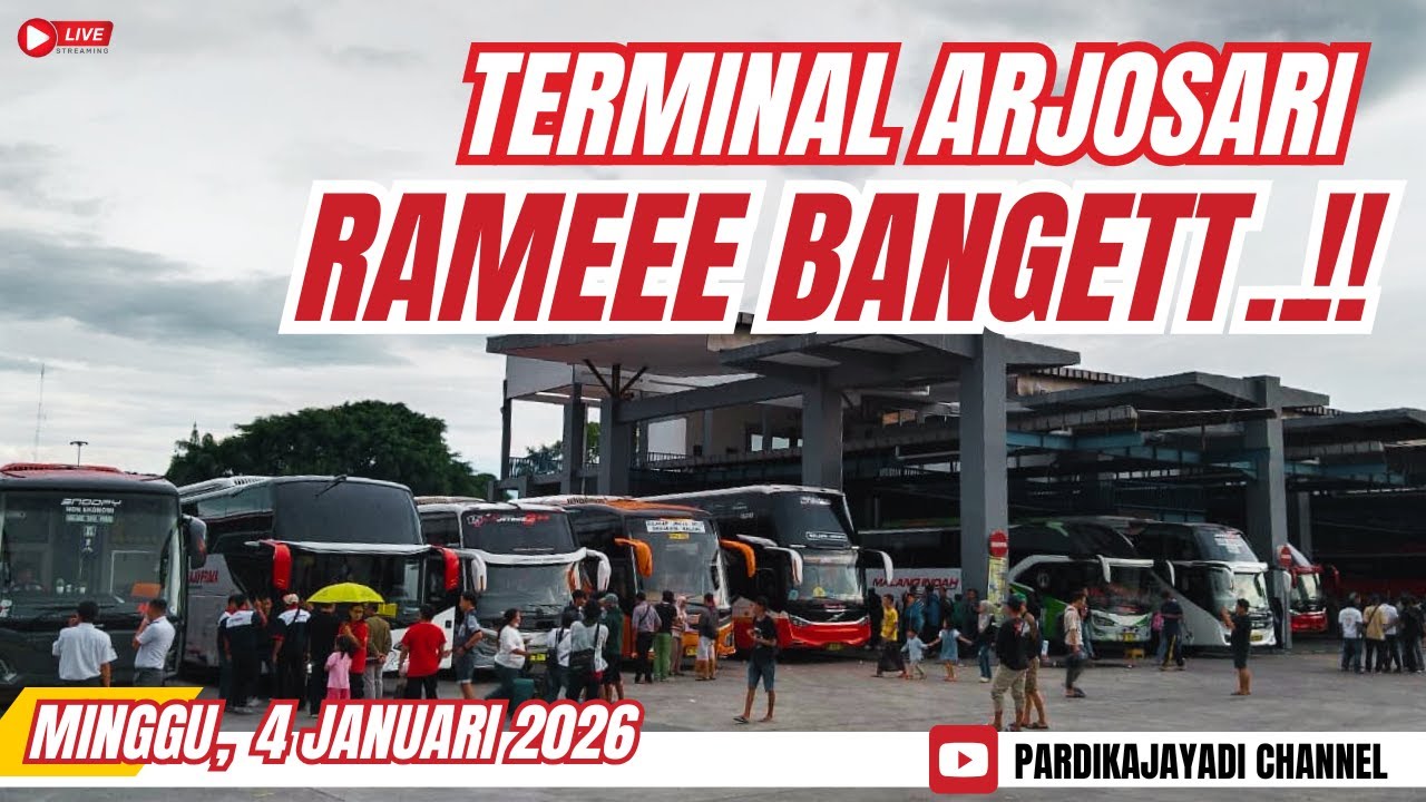 RAME BANGETTT‼️😱 | LIVE REPORT DARI TERMINAL ARJOSARI MALANG PADA MINGGU 4 JANUARI 2026 PUKUL 4 SORE