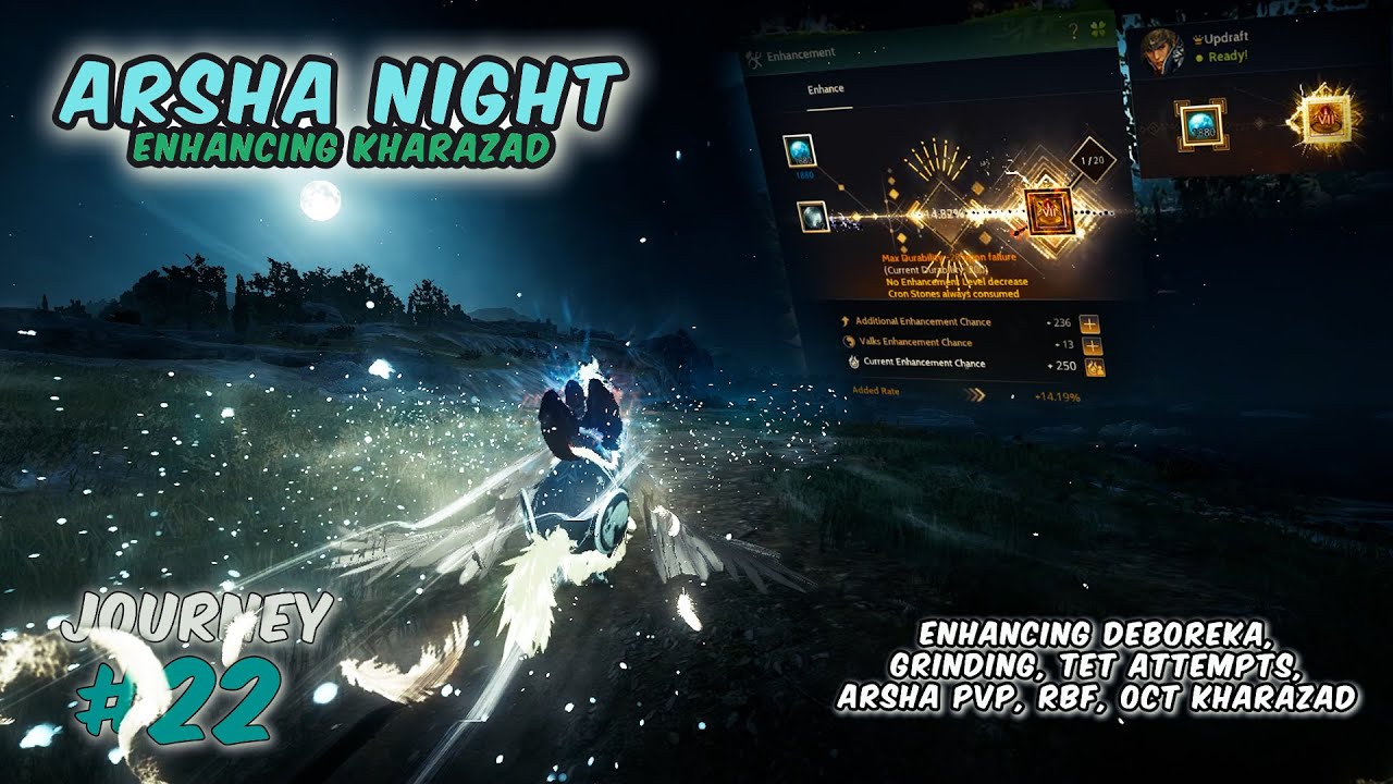 Enhancing Karazad, Arsha War, Grinding, PVP, RBF | Road To Hard Cap (#22) - Black Desert Online