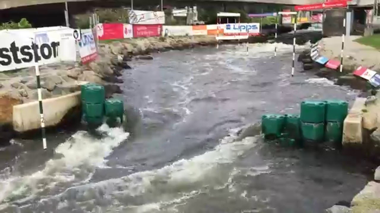 Kajak Wildwasserkanal Hohenlimburg (Holibu) 2015 nach Umbau