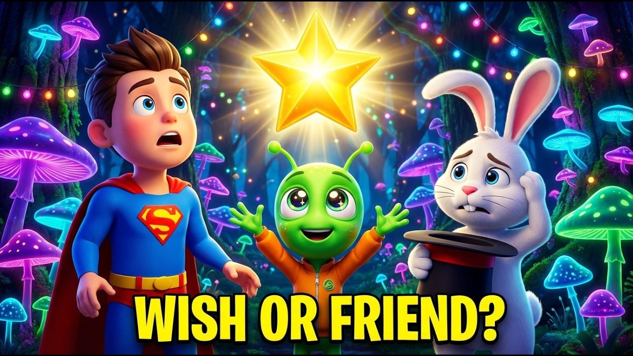 Wish Star Adventure 🌟 Super Kid, Greeny & Rabby Cartoon for Kids