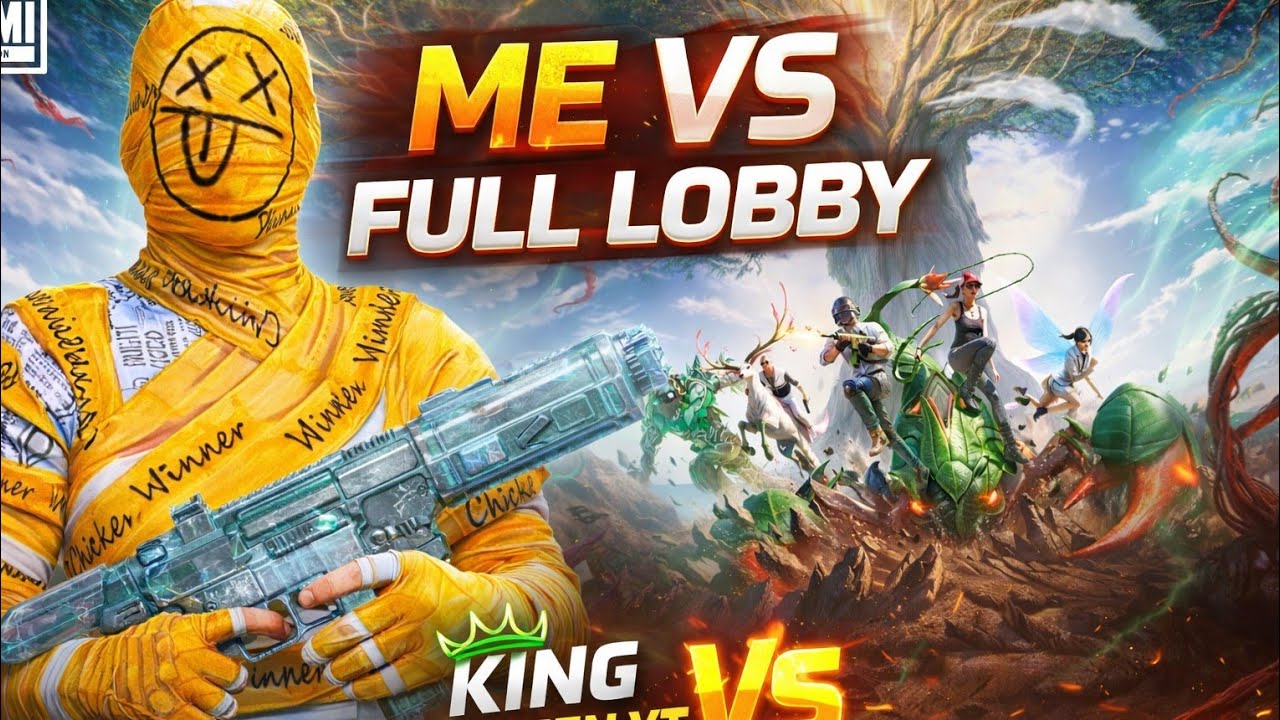 ME VS FULL LOBBY SOLO VS SQUAD GAMEPLAY🔥🔥||SOLO VS SQUAD CONQRAR LOBBY #pubg #bgmi #gameplay 