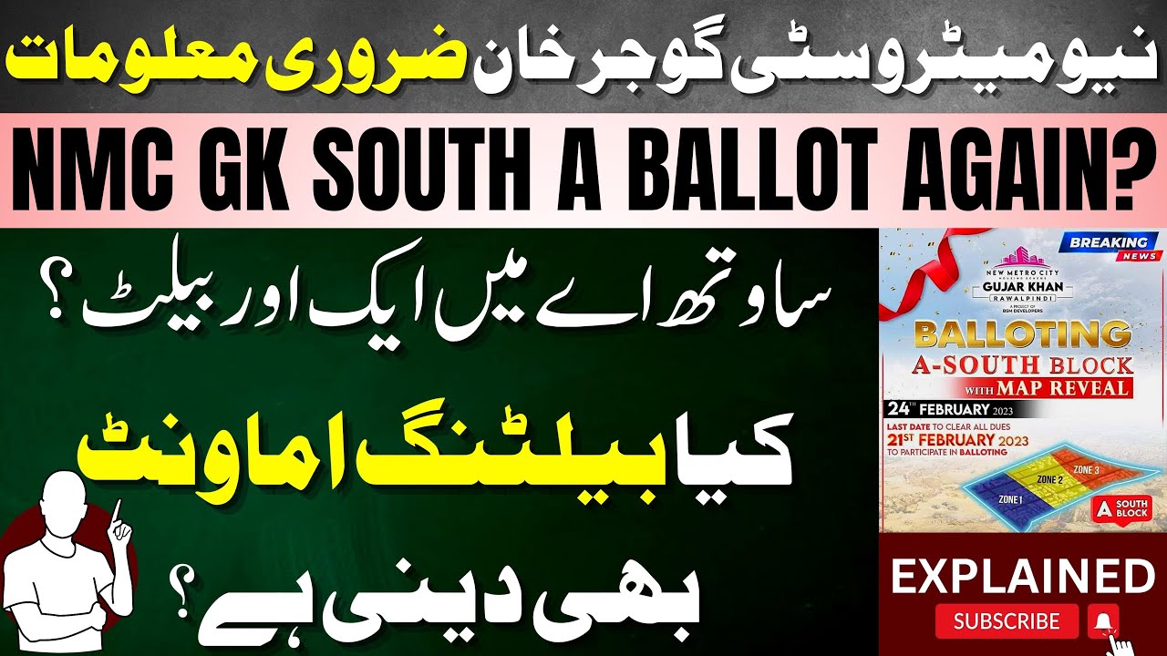 New Metro City Gujar khan 𝐒𝐎𝐔𝐓𝐇 𝐀 𝐁𝐀𝐋𝐋𝐎𝐓 𝐀𝐆𝐀𝐈𝐍? | NMC GK latest updates | Ballot amount in NMC GK
