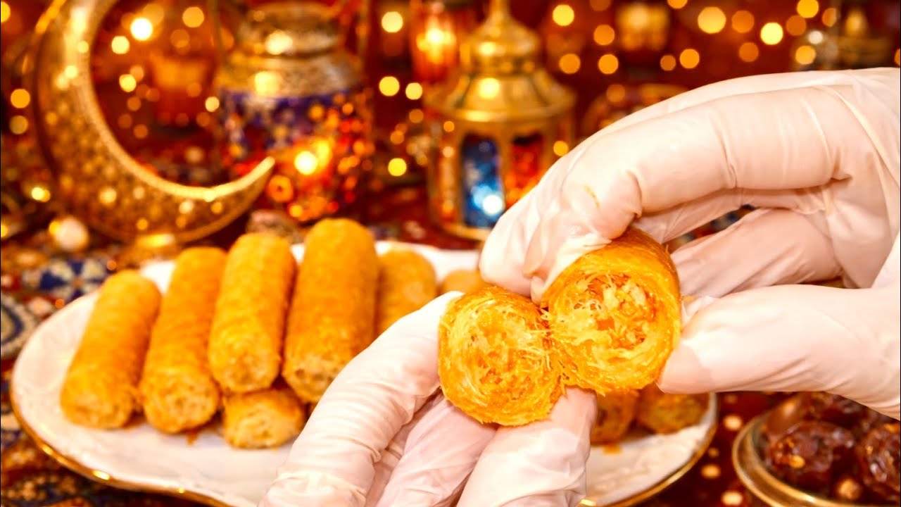 	الطريقة اللي هتريحك في رمضان 🌙 اصابع الكنافة بدون فرن 😍