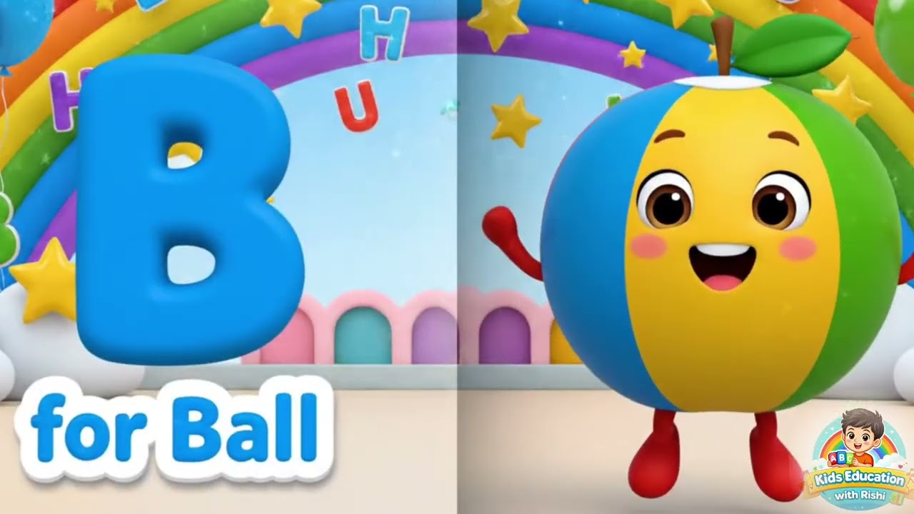 Learn ABCD with Fun Animation 🧸 | Alphabet Song for Kids | Nursery Rhymes