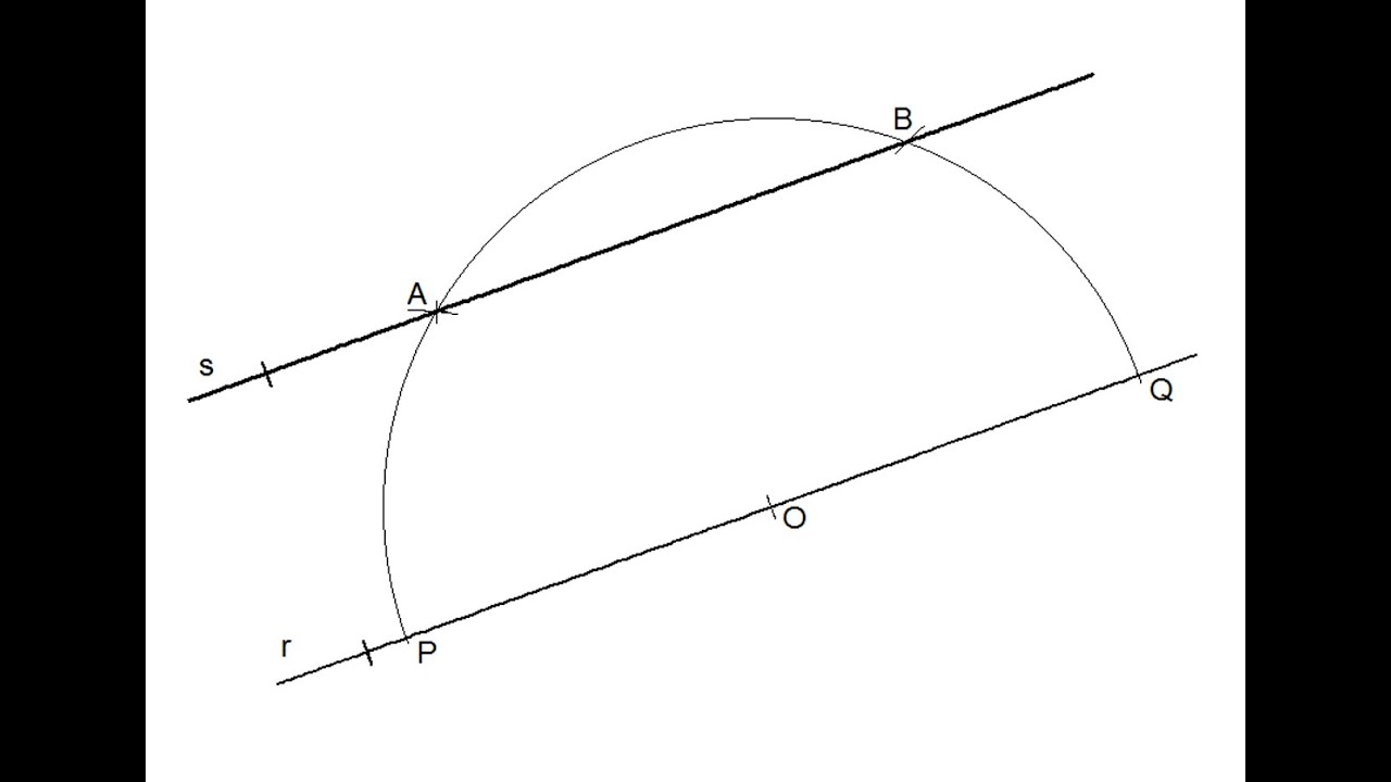 How to draw a parallel line through a given point
