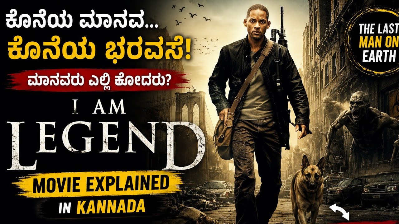 ಭೂಮಿಯಲ್ಲಿ ಒಬ್ಬನೇ ಜೀವಂತ ವ್ಯಕ್ತಿ 😱 | I Am Legend Movie Explained in Kannada.