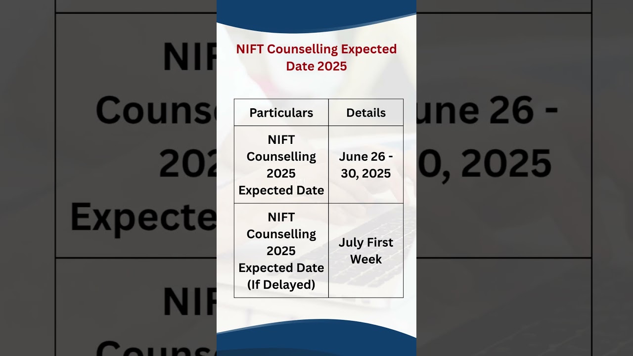 NIFT Counselling 2025 Expected Date 📅 | Admission Process & Previous Year Trends