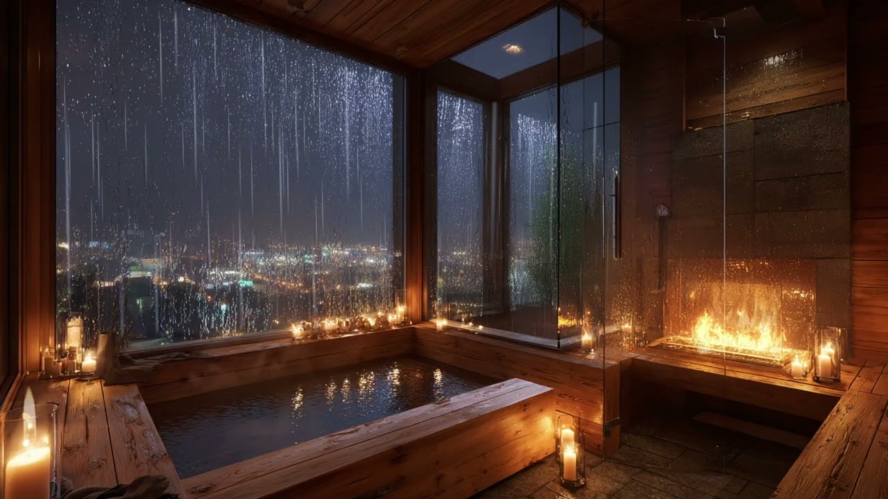 🌧️ Rain & Fireplace Ambience for Study, Focus & Relax | No Music