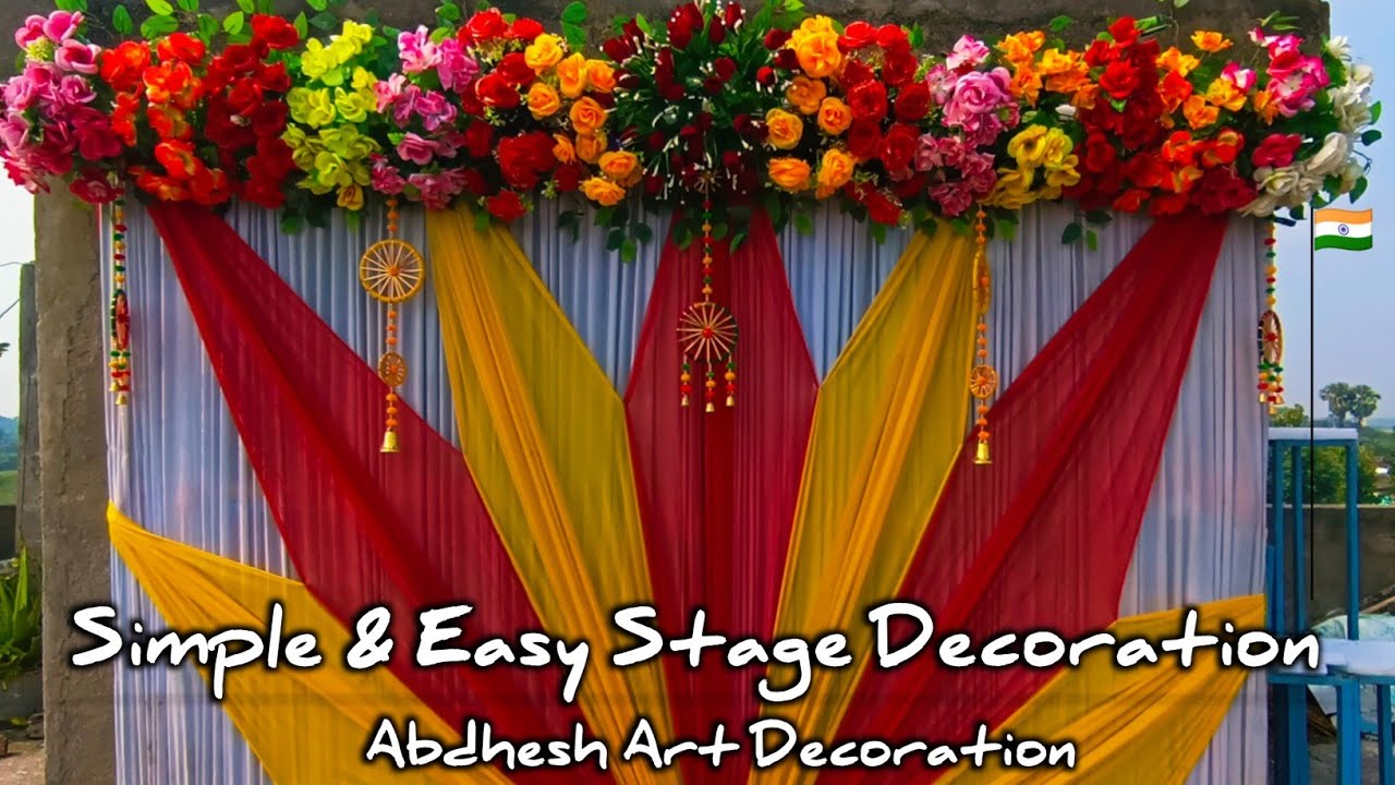 Simple & Easy stage decoration in 2024. abdhesh art decoration.👍🔥💥