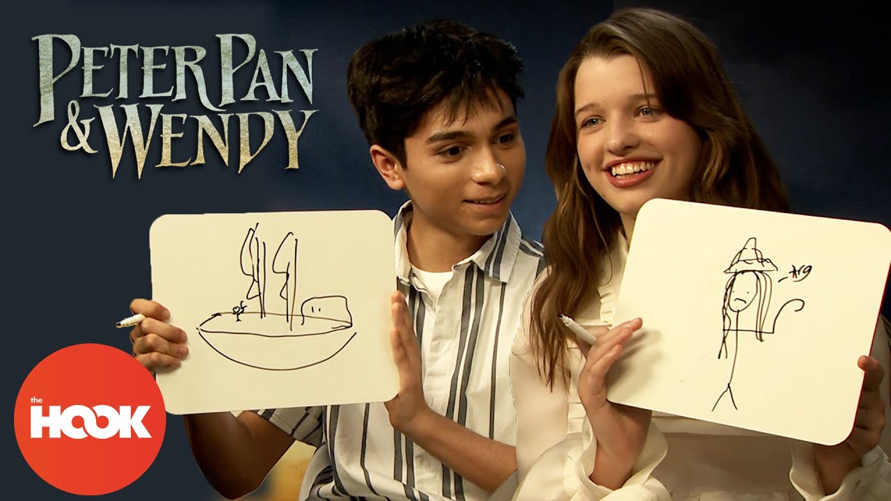 Ever Anderson & Alexander Molony Draw Disney Classics & Jude Law's Hook | 