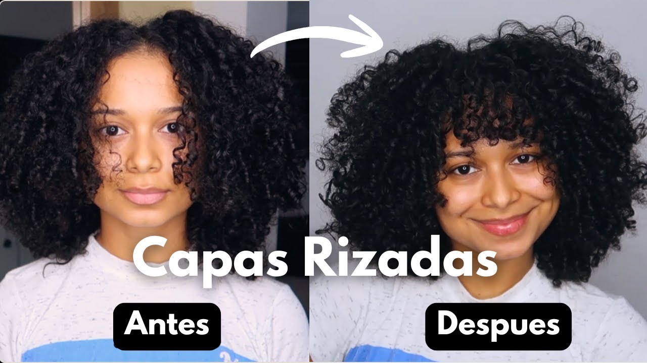 CORTE en CAPAS CABELLO RIZADO en SECO 🌴 CAPUL / CHINA RIZADA