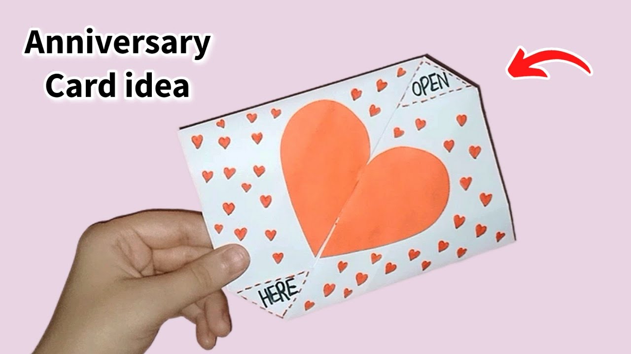 Handmade Anniversary Gift idea with White Paper/Anniversary Gift for Mom & Dad/DIY Anniversary Card