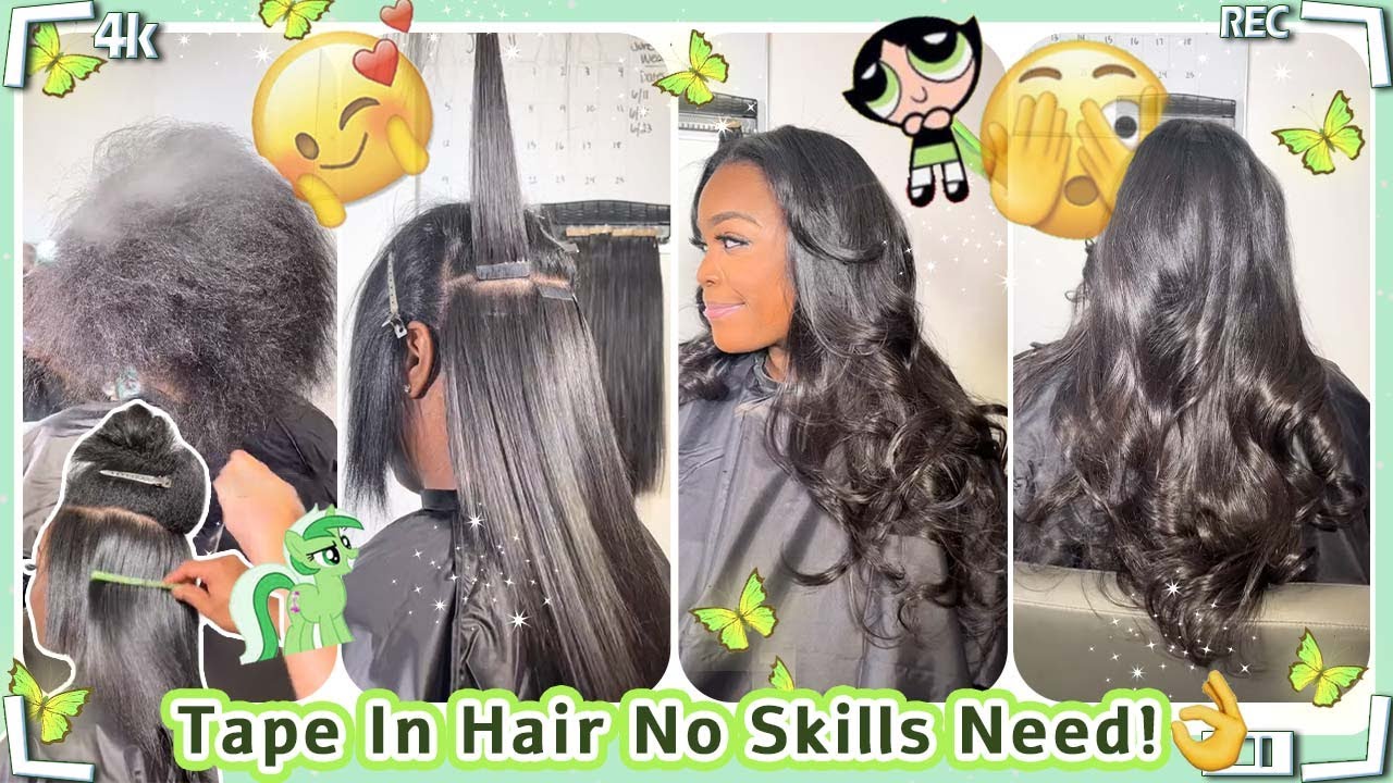 🥺DIY Tape In Extensions At Home! Best Method To Volume For Thin Hair Ft.