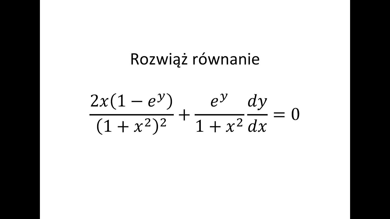 Równanie różniczkowe zupełne cz.1