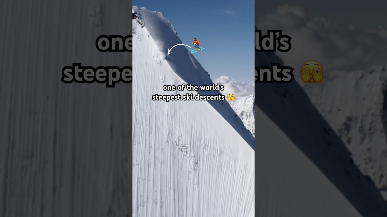 World&rsquo;s Steepest Ski Descent?! 🥶😳