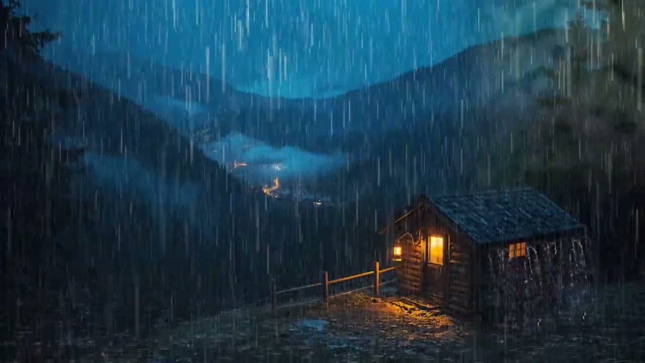 Soothing Rainfall for Sleep | Relaxing Rain ASMR with Gentle Thunder, Calm Background Noise