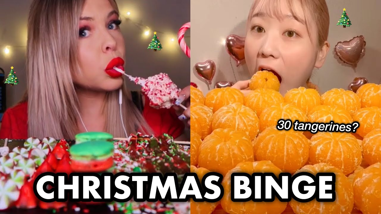 mukbangers eating WAY TOO MUCH on CHRISTMAS (relatable)