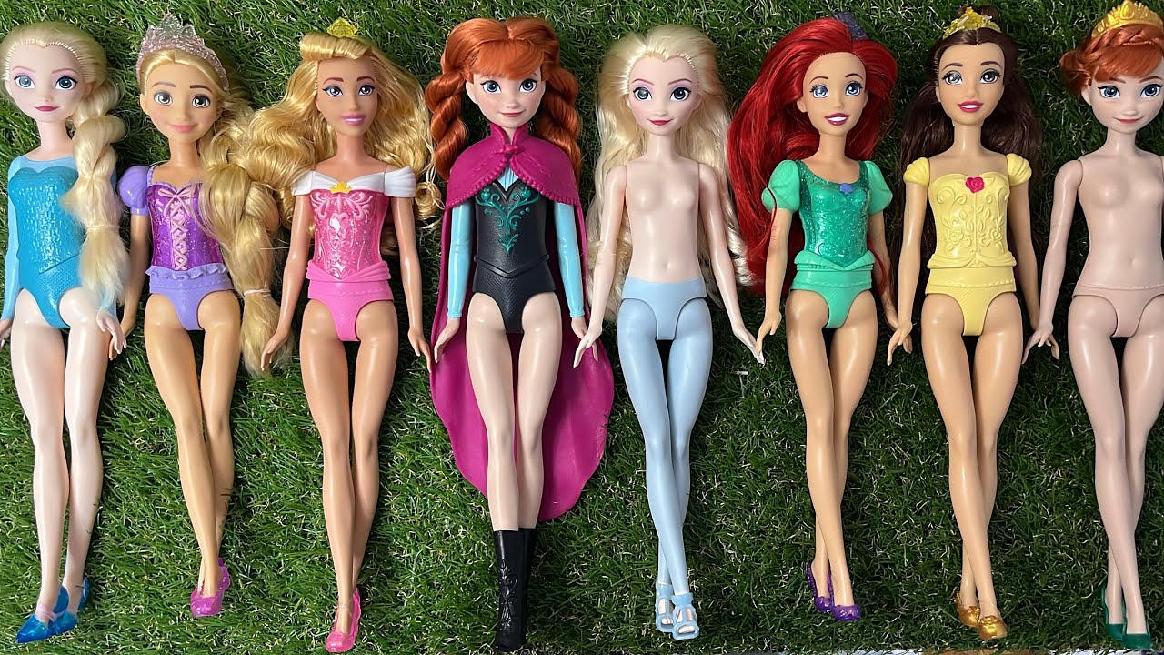 Disney Princess Doll Makeover | DIY Miniature ideas for Barbie | Wig, Dress, Faceup and more!