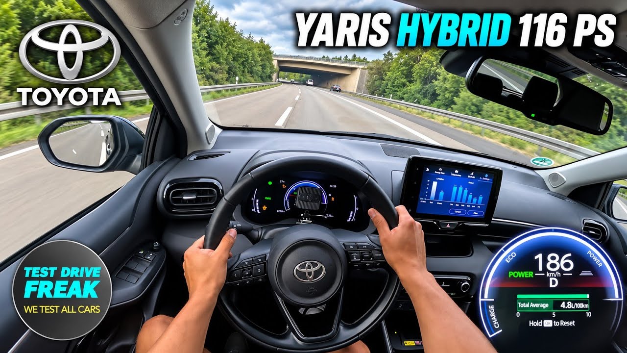 2026 Toyota Yaris Hybrid 116 PS TOP SPEED POV Drive on AUTOBAHN