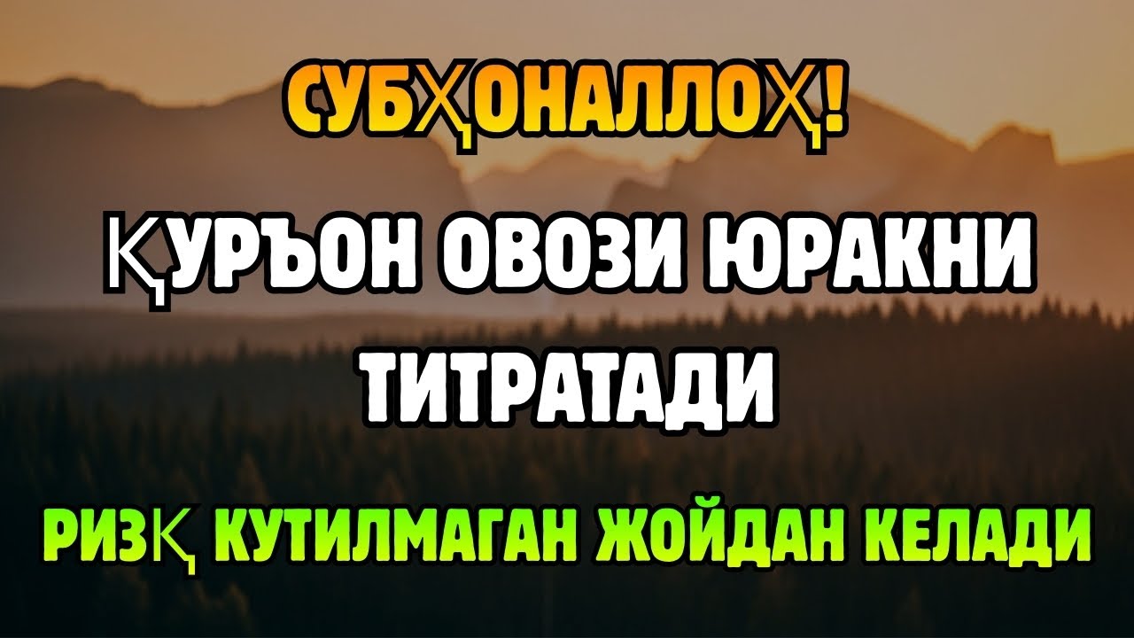 АНИҚ ИСБОТЛАНГАН! Қуръон ҳар томондан ризқ эшикларини очади, ҳаёт тинч ва баракали