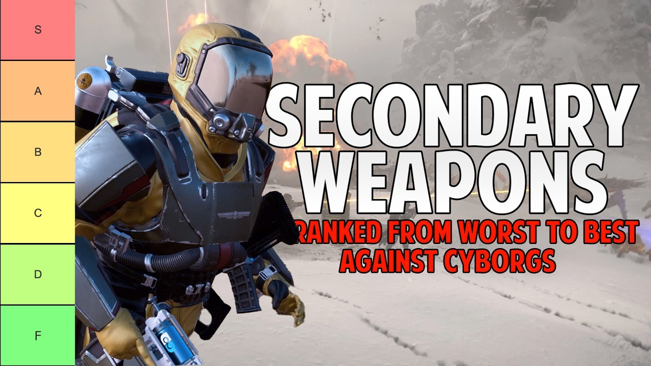 Ultimate Secondary Weapons Tierlist vs Cyborgs on Cyberstan | Helldivers 2