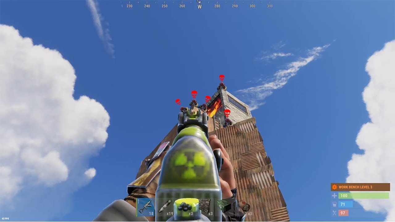 Rust - Helping a Friendly Guy Defend His Base Against a Toxic Zerg
