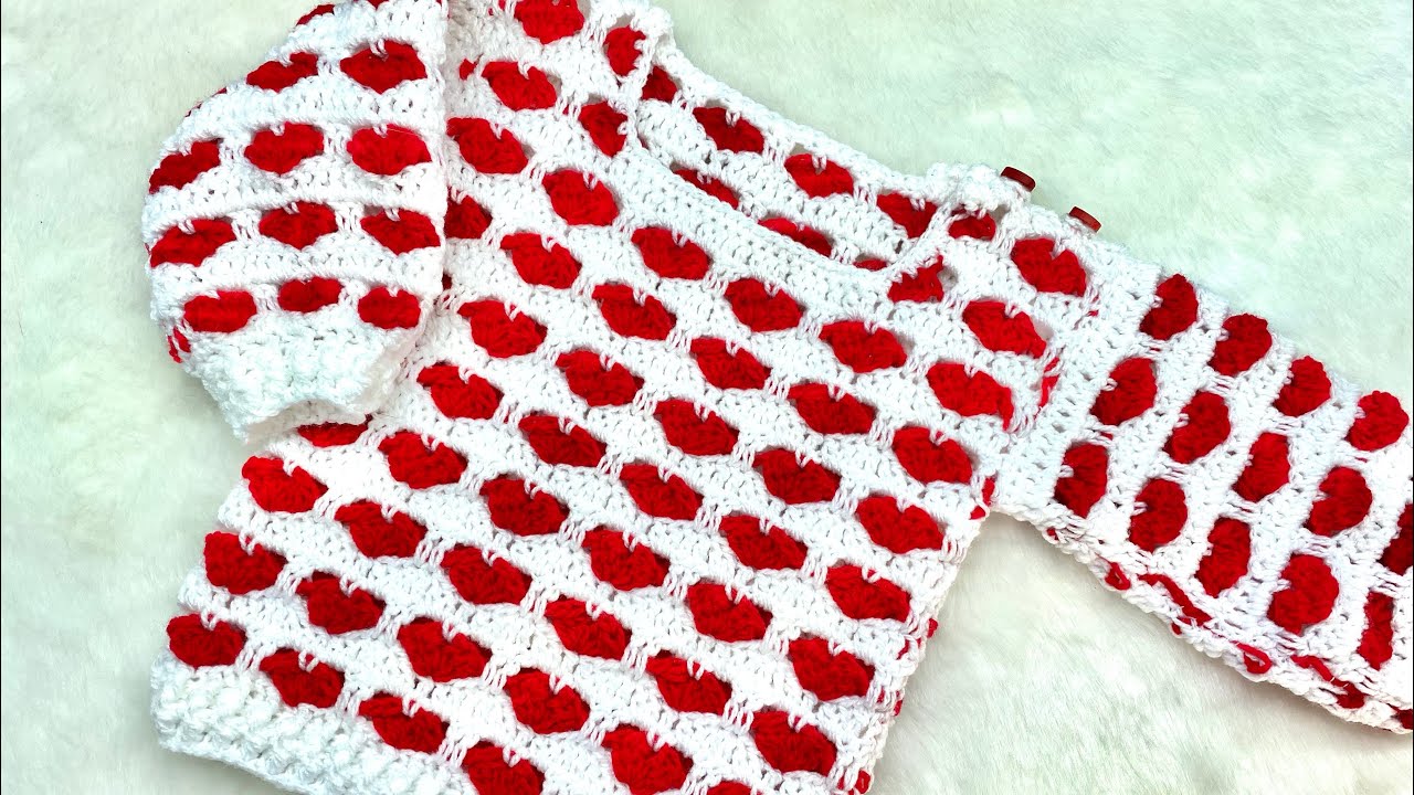 Suéter de corazones san Valentín