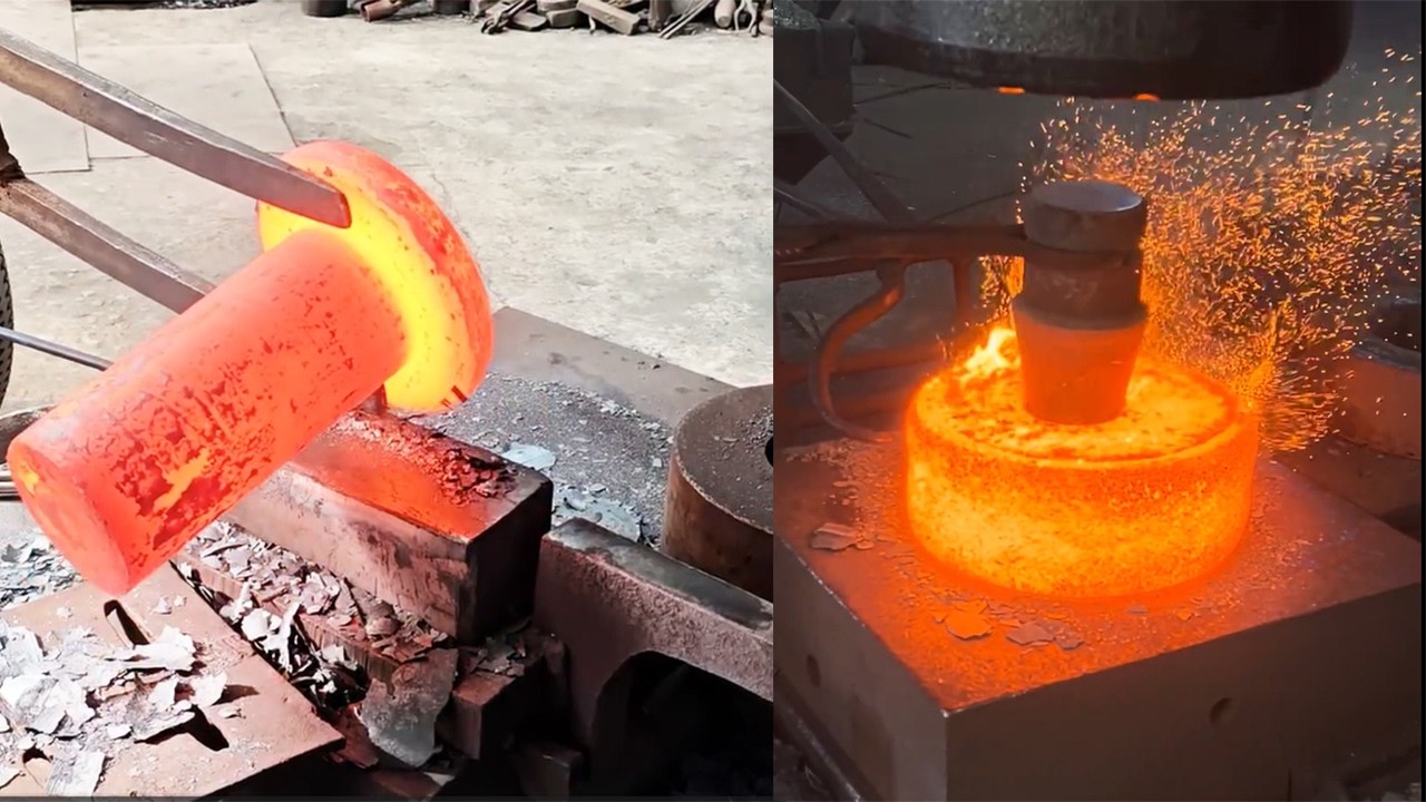 Forging a Giant Heavy-Duty Screw from Solid Steel | @crazyskills