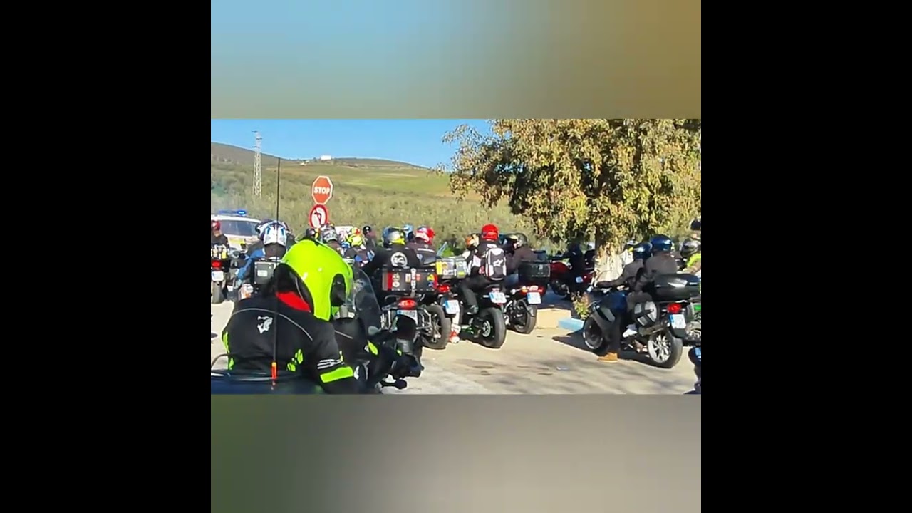 Ruta solidaria por Teba acompa&ntilde;ando a locos por la gasolina y m&aacute;s grupos moteros .