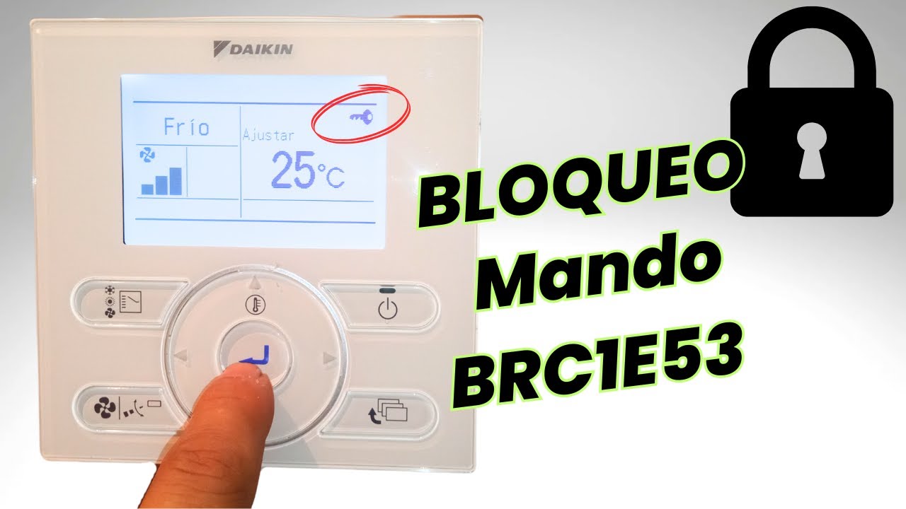 Termostato Daikin BRC1E53 👉 Bloquear / Desbloquear Menú