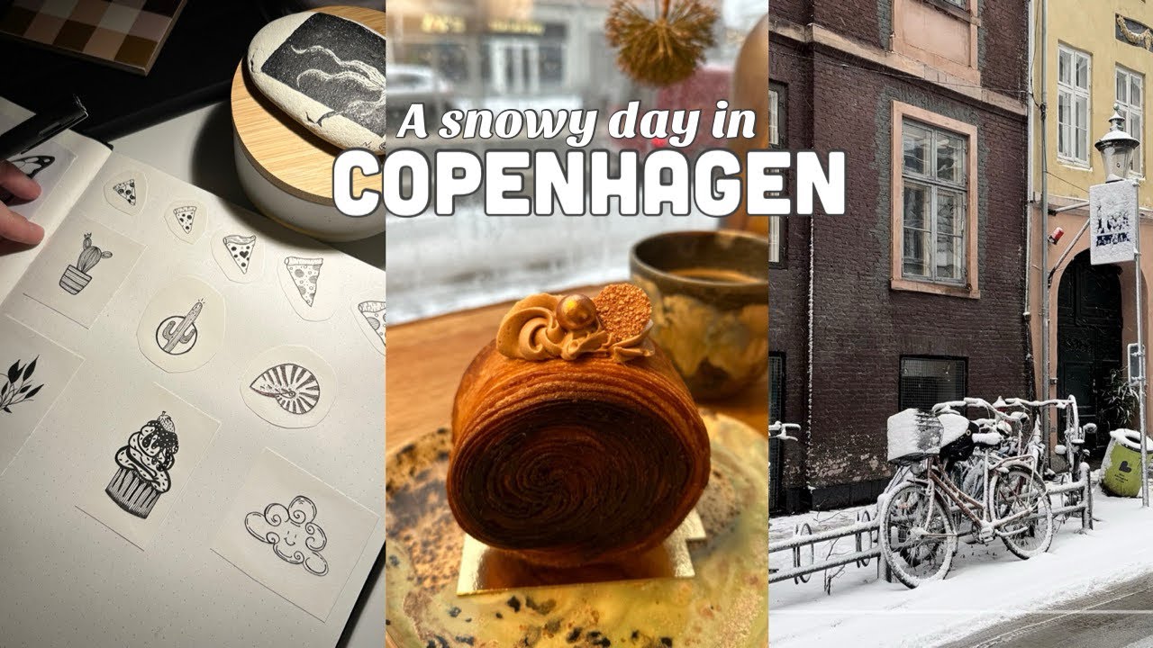Copenhagen vlog || ❄️fluffy snow in the city and bakery hopping as always