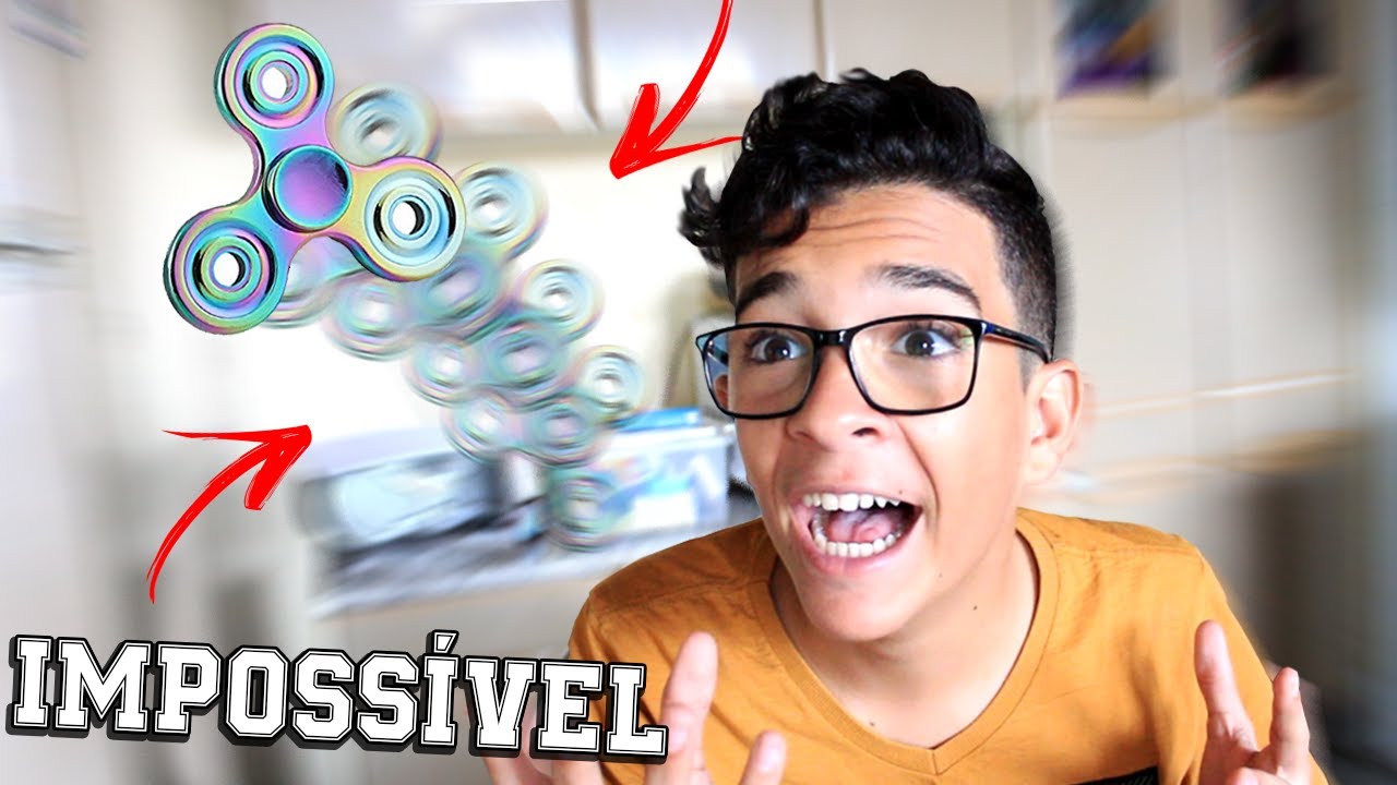 FIZ A MANOBRA IMPOSSÍVEL COM O FIDGET SPINNER!!!