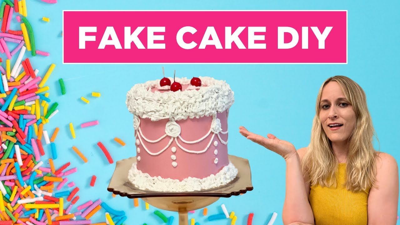 Easy Fake Cake DIY with Paint & Spackle