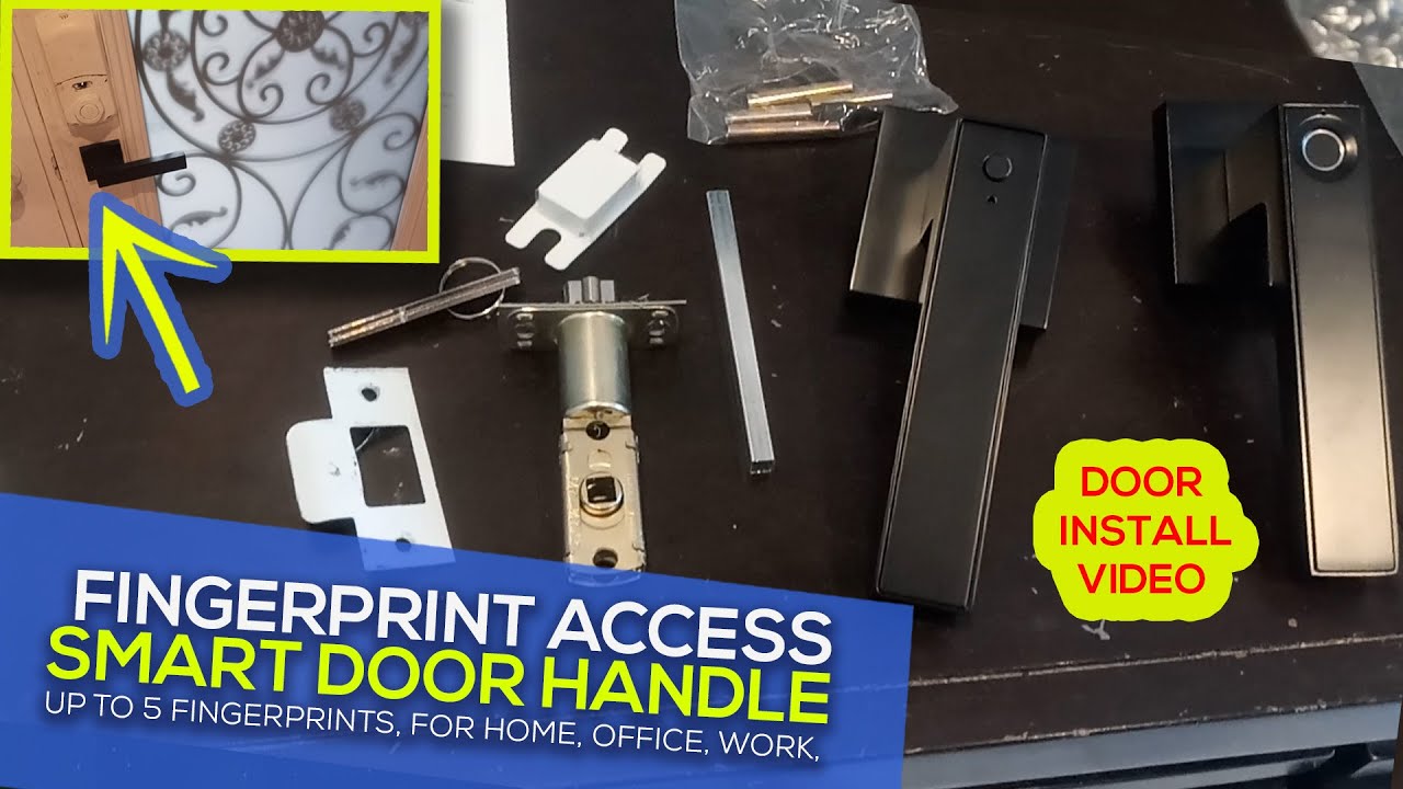 Keyless Entry Door Lock Install - Fingerprint Door Handle With Lock Installation Video
