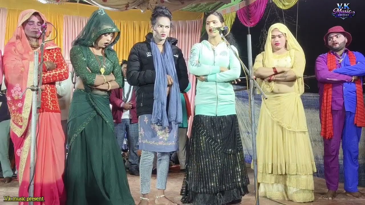 पंपापुर की नौटंकी सभी डांसरों के साथ शुरुआती प्रार्थना भक्ति गीत | वर्मा थि्येटर संगीत पार्टी 