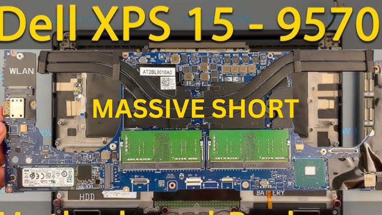 Massive Shorting in DELL XPS Laptop Motherboard Repair