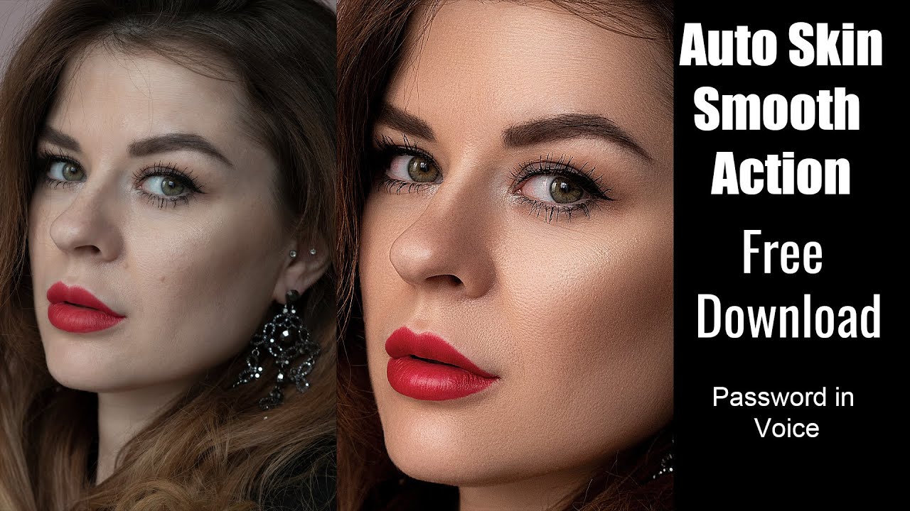 Auto Skin Smooth Action Free Download  | Skin Retouch Action Free  |  Airbrush Skin Retouching